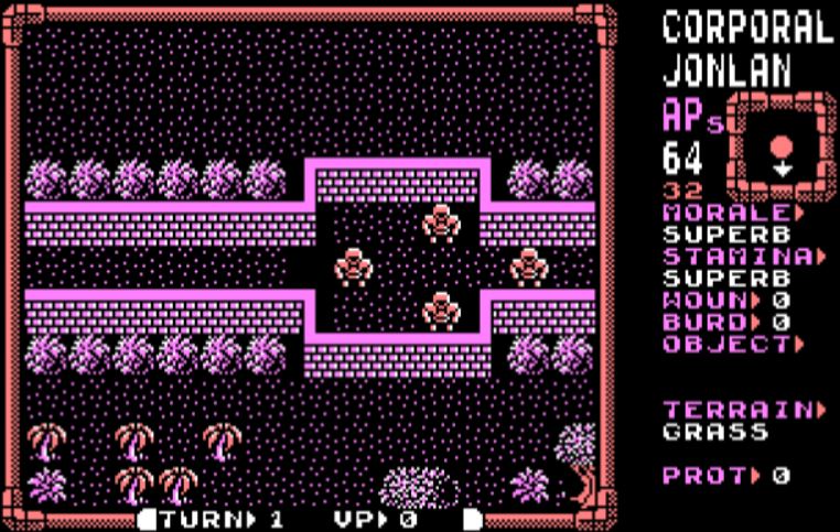 Laser Squad - Amstrad CPC game screenshot (1989) by Blade